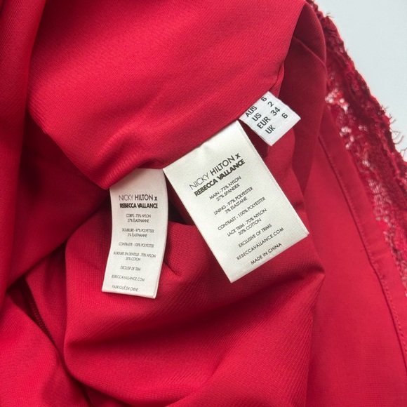 🆕 REBECCA VALLANCE 🧿 NWOT x Nicky Hilton Leyla Short Sleeve Mini Dress, Sz US2 - Picture 15 of 17